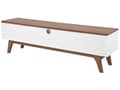 Pikkukuva 6 / 9: TV-taso valkoinen 149 x 44 x 35 cm lastulevy laminoitu hyllyt laatikko liukuovet