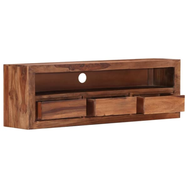 vidaXL TV-bänk 120x30x40 cm massivt sheshamträ
