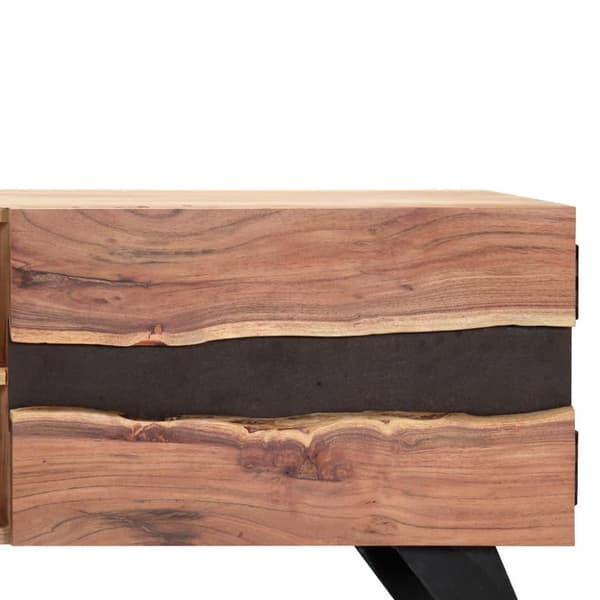 vidaXL TV-bänk 140x30x45 cm massivt akaciaträ