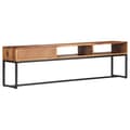 Miniatyrbillede 3 af 11: vidaXL tv-skab i massivt sheeshamtræ 160 x 30 x 45 cm