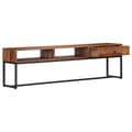 Miniatyrbillede 4 af 11: vidaXL tv-skab i massivt sheeshamtræ 160 x 30 x 45 cm