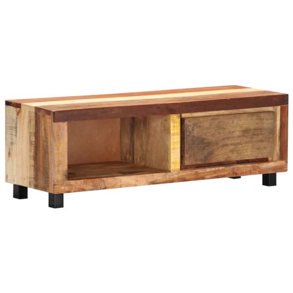 vidaXL TV-benk 100x30x33 cm gjenvunnet heltre