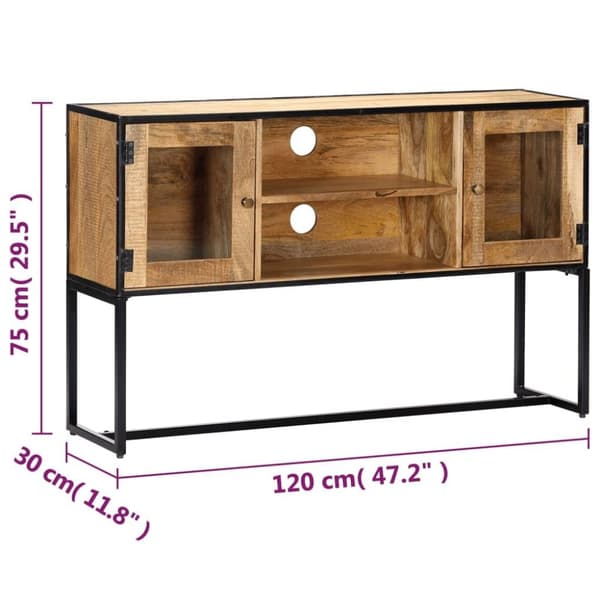 vidaXL tv-skab 120x30x75 cm massivt genbrugstræ