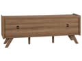 Pikkukuva 6 / 11: TV-taso vaalea puu valkoinen MDF-levy mänty 147 x 42 x 56 cm kaapeilla laatikoilla kaapeliläpivienti moderni