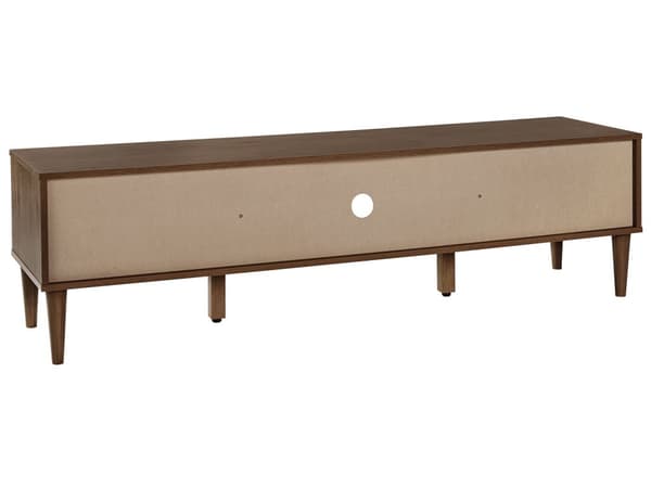 TV Bord Mørkt Træ Mahogni 160 x 40 x 46 cm Lav Smal Fjernsynsbord op til 75ʺ Tvbænk Stue Indretning Opbevaring Skabe Hylder Kabelgennemføring