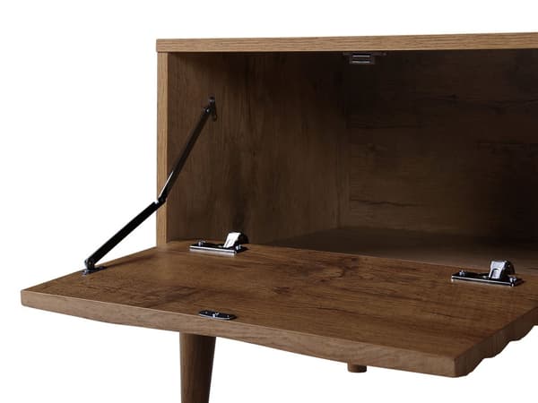 TV Bord Mørkt Træ Mahogni 160 x 40 x 46 cm Lav Smal Fjernsynsbord op til 75ʺ Tvbænk Stue Indretning Opbevaring Skabe Hylder Kabelgennemføring