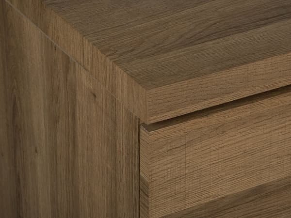 TV-Stander Mørkt Træ med Grå Metalbund Opbevaringshyldeskabe Industriel Kabelstyring Minimalistisk Medieenhed