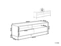 Miniatyrbillede 3 af 11: TV-Stander Hvid med LED til op til 70ʺ TV-Medieenhed med 2 Skuffer