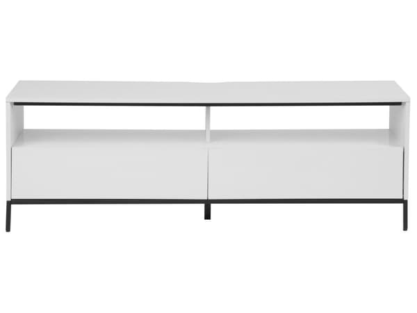 TV-Stander Hvid med LED til op til 70ʺ TV-Medieenhed med 2 Skuffer