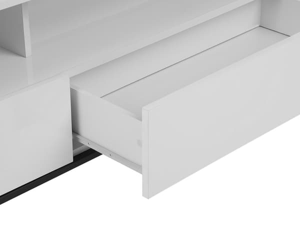 TV-Stander Hvid med LED til op til 70ʺ TV-Medieenhed med 2 Skuffer