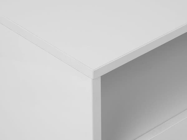 TV-Stander Hvid med LED til op til 70ʺ TV-Medieenhed med 2 Skuffer