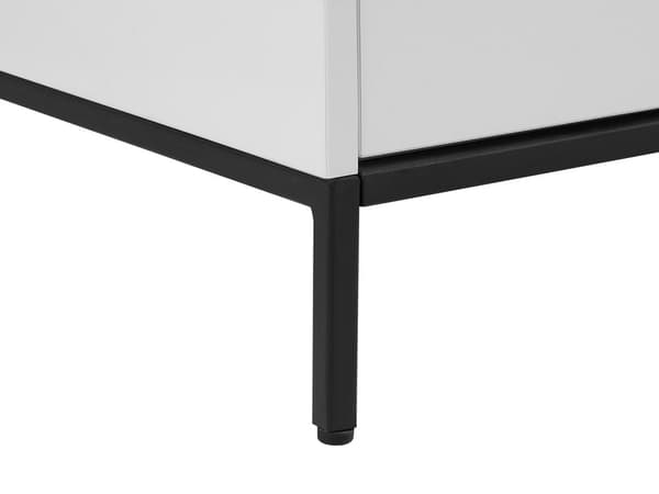 TV-Stander Hvid med LED til op til 70ʺ TV-Medieenhed med 2 Skuffer