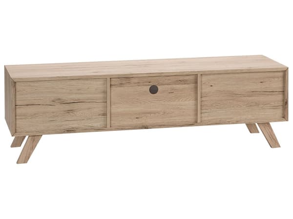 TV Bord Hvid og Lyst Træ 150 x 40 x 45 cm Fjernsynsbord Tvbænk til 64ʺ Opbevaring Skuffehylde Skab Skandinavisk Indretning Møbel til Stue