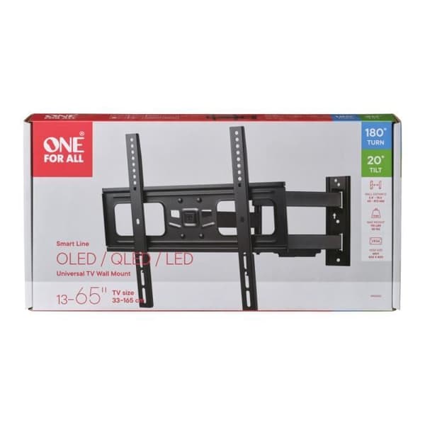 ONE FOR ALL WM2453 - Smart TV Wall Mount - 20 ° tilt &amp; 180 ° swivel - 32-65 '' / 81-165cm - For TV max 50 kg