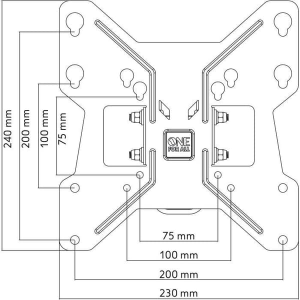 ONE FOR ALL WM2241 - Väggfäste med lutnings- och rotationsjustering (90 °) för TV från 13 till 40 (33 till 102 cm) - Svart