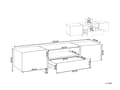 Miniatyrbillede 3 af 11: TV Bord Grå Hvid Sort Fineret MDF Beton Effekt Lav Fjernsynsbord med LED Lys Tvbænk Opbevaring Hylde Skuffeskabe Design Mediemøbel