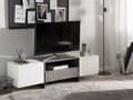 Miniatyrbillede 4 af 11: TV Bord Grå Hvid Sort Fineret MDF Beton Effekt Lav Fjernsynsbord med LED Lys Tvbænk Opbevaring Hylde Skuffeskabe Design Mediemøbel