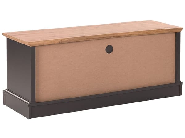 TV Bord Grå og Lyst Træ 50 x 120 x 40 cm Fjernsynsbord med Dør Skab Skuffe Hylde Opbevaring op til 52ʺ Stue Tilbehør Tvbænk