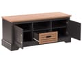 Miniatyrbillede 6 af 11: TV Bord Grå og Lyst Træ 50 x 120 x 40 cm Fjernsynsbord med Dør Skab Skuffe Hylde Opbevaring op til 52ʺ Stue Tilbehør Tvbænk