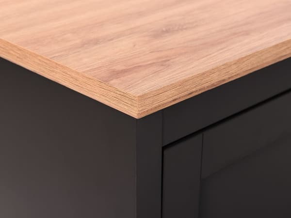 TV Bord Grå og Lyst Træ 50 x 120 x 40 cm Fjernsynsbord med Dør Skab Skuffe Hylde Opbevaring op til 52ʺ Stue Tilbehør Tvbænk