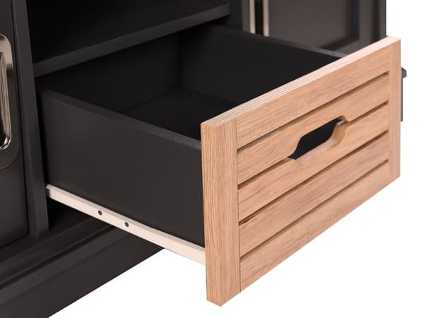 TV Bord Grå og Lyst Træ 50 x 120 x 40 cm Fjernsynsbord med Dør Skab Skuffe Hylde Opbevaring op til 52ʺ Stue Tilbehør Tvbænk
