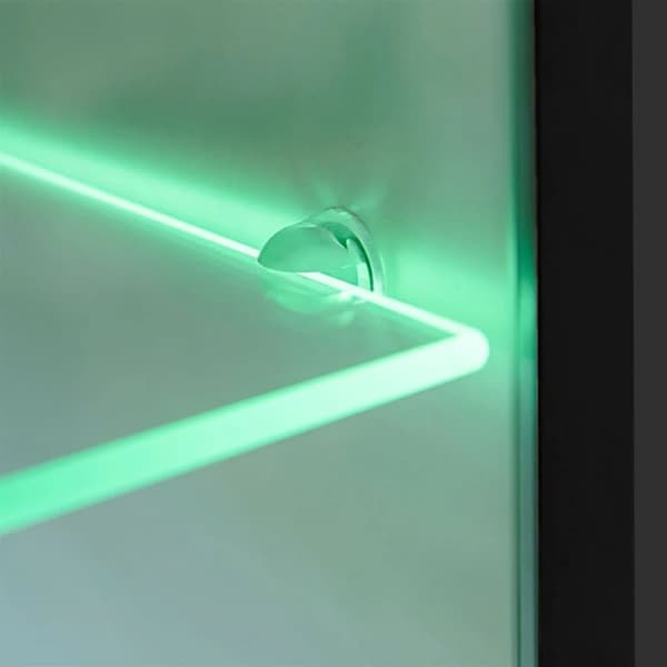 vidaXL TV-möbelset 5 delar med LED-belysning högglans svart