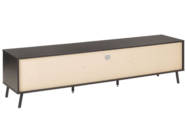 TV-Stander Betoneffekt Sorte Metalben 1 Skuffe 2 Skabe Industrielt Moderne Stil