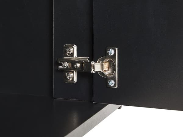 TV-Stander Betoneffekt Sorte Metalben 1 Skuffe 2 Skabe Industrielt Moderne Stil