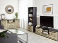 Miniatyrbillede 4 af 11: TV-Stander Brun Sort Træ Spånplade 43 cm Lade Stil