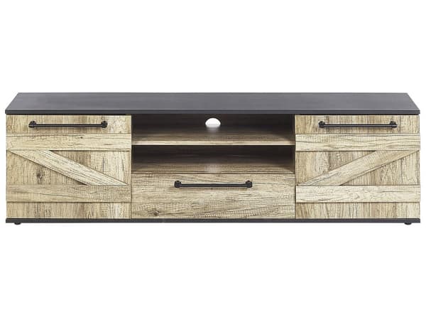 TV-Stander Brun Sort Træ Spånplade 43 cm Lade Stil