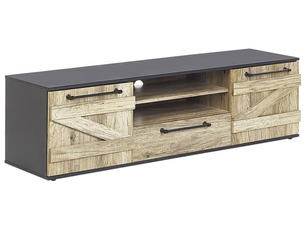 TV-Stander Brun Sort Træ Spånplade 43 cm Lade Stil