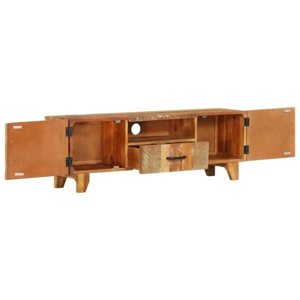 vidaXL Handsnidad TV-bänk 120x30x40 cm massivt återvunnet trä