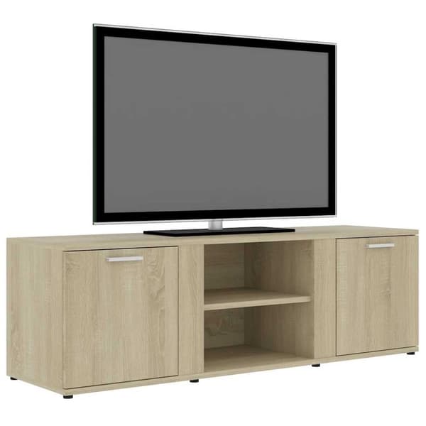 vidaXL tv-bord 120x34x37 cm konstrueret træ sonoma-eg