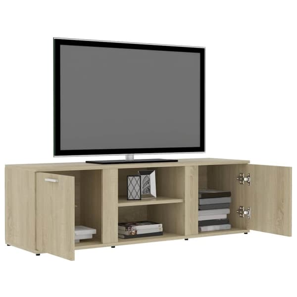 vidaXL tv-bord 120x34x37 cm konstrueret træ sonoma-eg