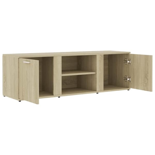vidaXL tv-bord 120x34x37 cm konstrueret træ sonoma-eg
