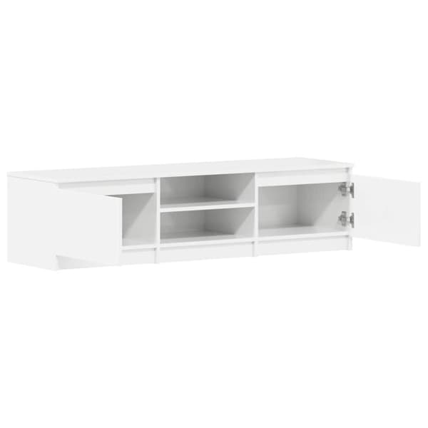 vidaXL tv-bord 140x40x35,5 cm konstrueret træ hvid højglans