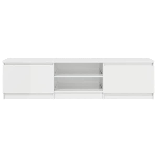 vidaXL tv-bord 140x40x35,5 cm konstrueret træ hvid højglans