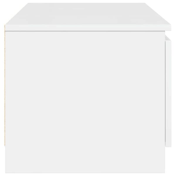 vidaXL tv-bord 140x40x35,5 cm konstrueret træ hvid højglans