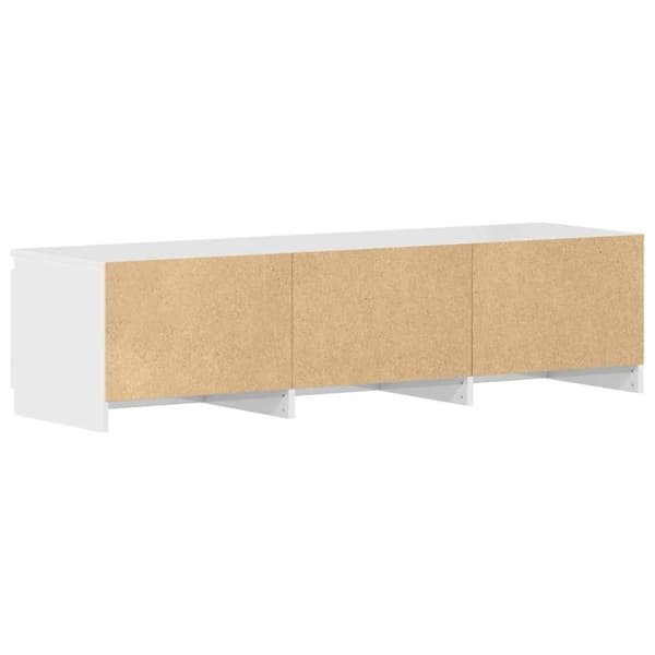 vidaXL tv-bord 140x40x35,5 cm konstrueret træ hvid højglans