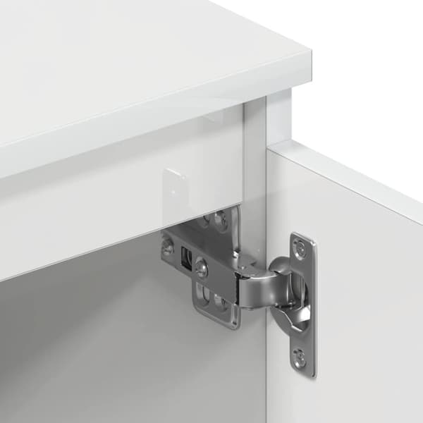 vidaXL tv-bord 140x40x35,5 cm konstrueret træ hvid højglans