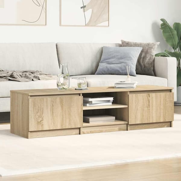 vidaXL TV-benk sonoma eik 140x40x35,5 cm konstruert tre
