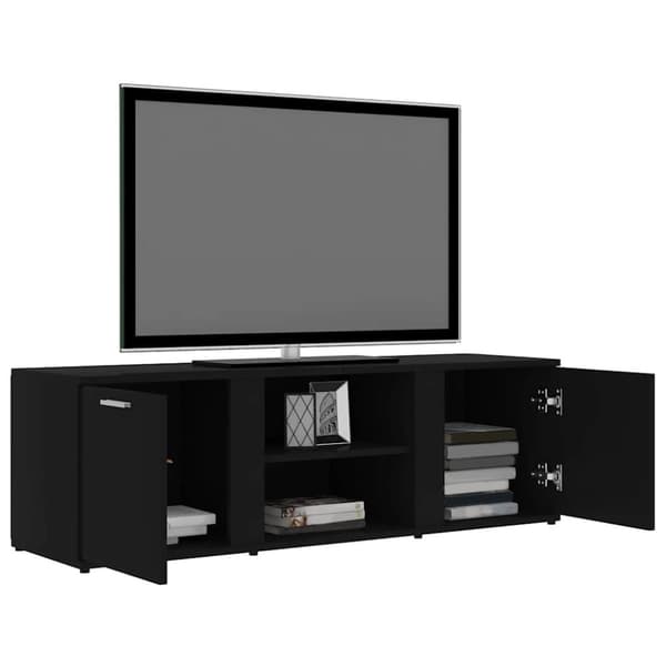 vidaXL TV-bänk svart 120x34x37 cm konstruerat trä