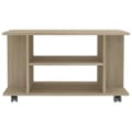Miniatyrbillede 3 af 6: vidaXL tv-skab med hjul 80x40x45 cm konstrueret træ sonoma-eg