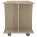 Miniatyrbillede 4 af 6: vidaXL tv-skab med hjul 80x40x45 cm konstrueret træ sonoma-eg
