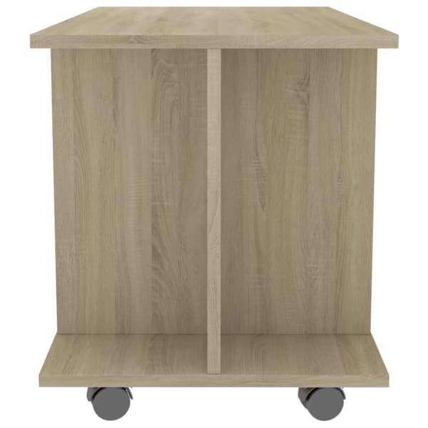 vidaXL tv-skab med hjul 80x40x45 cm konstrueret træ sonoma-eg