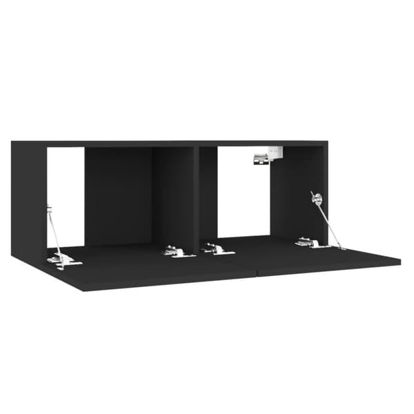 vidaXL TV-benk svart 80x30x30 cm konstruert tre