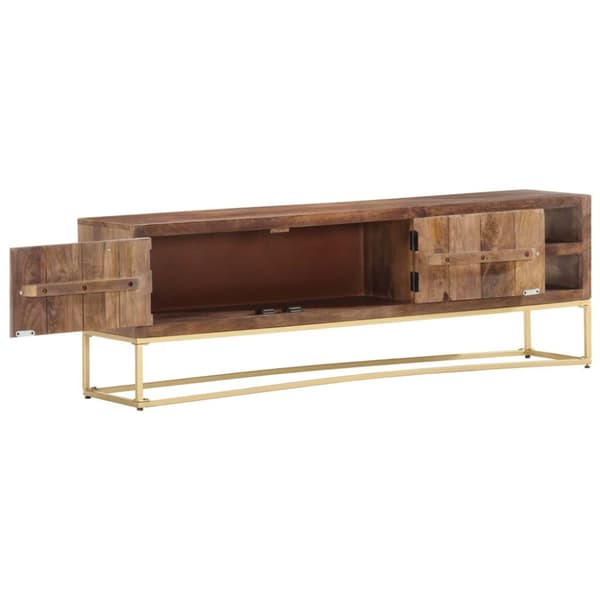 vidaXL TV-taso 138x30x46 cm mangopuu