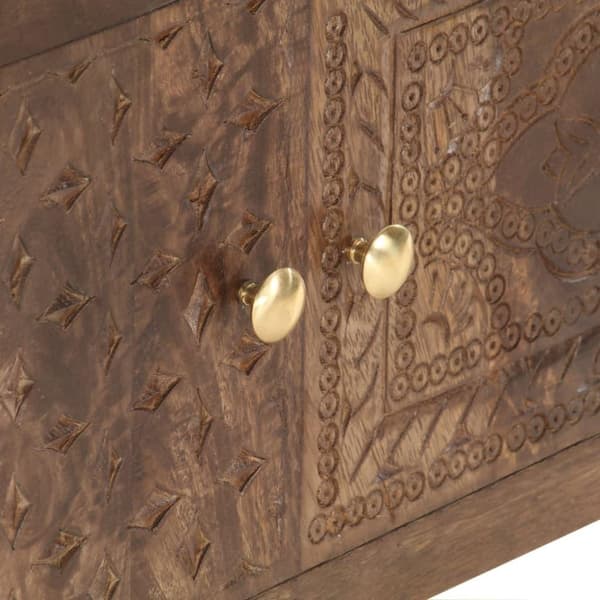 vidaXL TV-taso 138x30x46 cm mangopuu