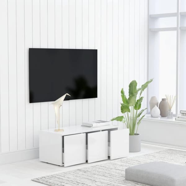 vidaXL tv-skab 80x34x30 cm spånplade hvid