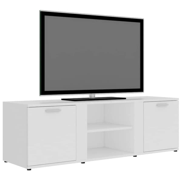 vidaXL tv-bord 120x34x37 cm konstrueret træ hvid